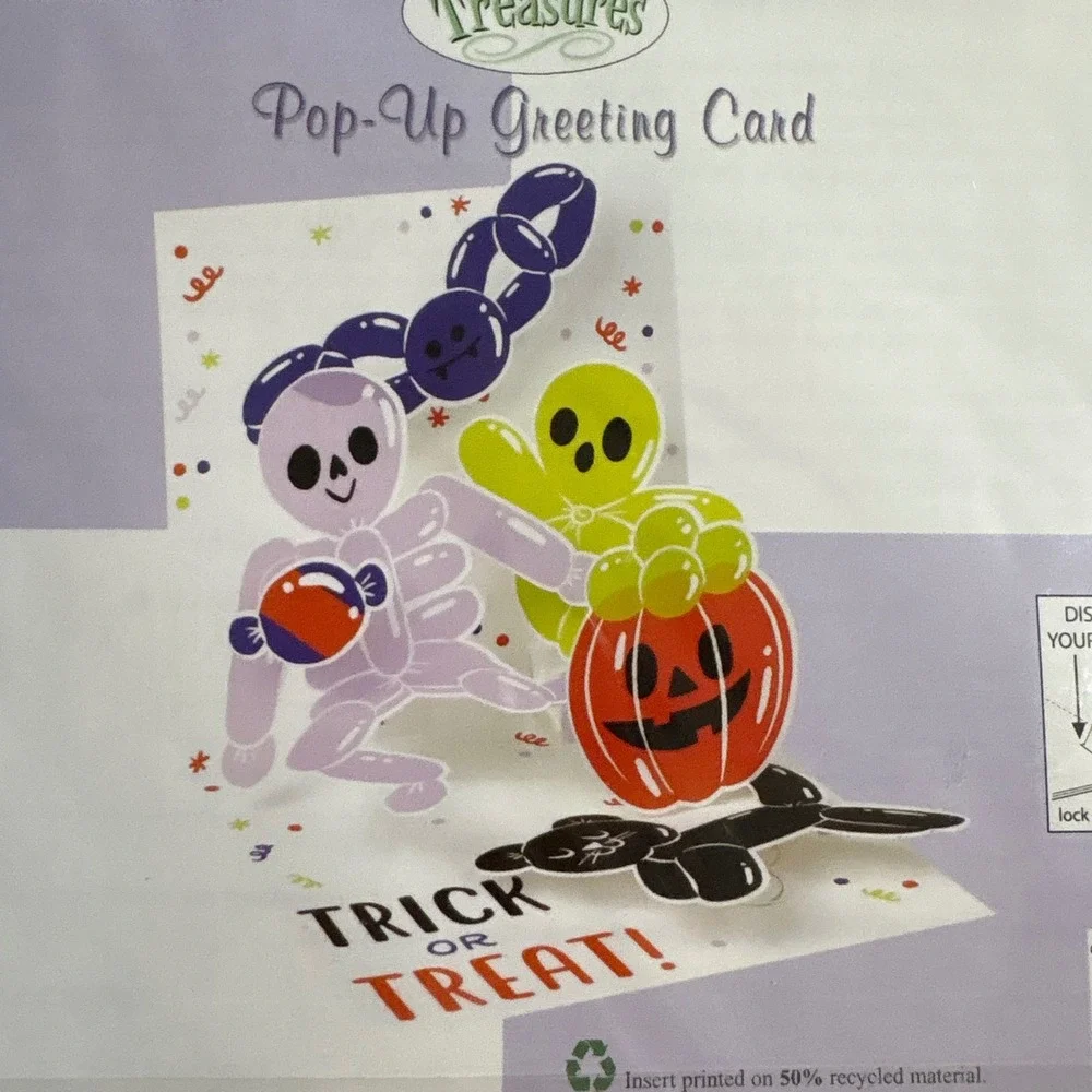 2 Halloween Pop Up Cards Pumpkin‎ Ghost Fall Cards Black Cat Jack-o'-lantern